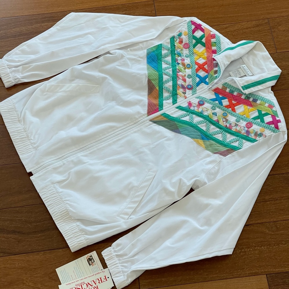 Koret Francisca Jacket Sz S Embellished Zipper New